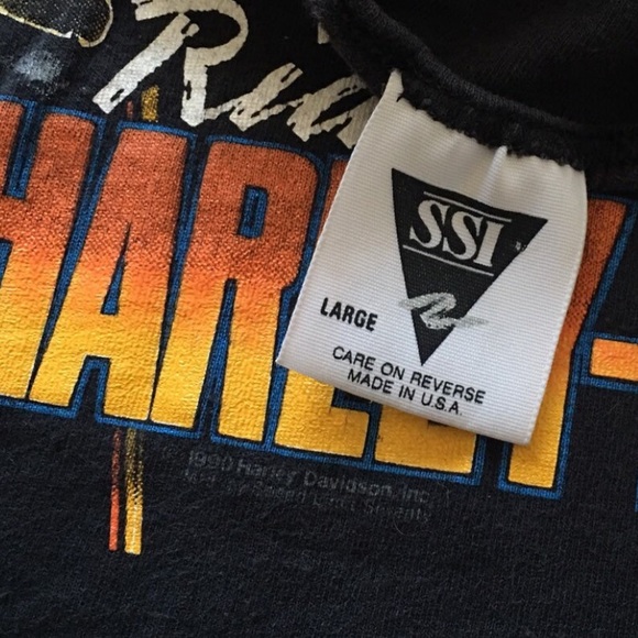 SOLD❤️‍🔥1990 HARLEY DAVIDSON MOTORCYCLES Vintage T Shirt // Size Large - Picture 6 of 6